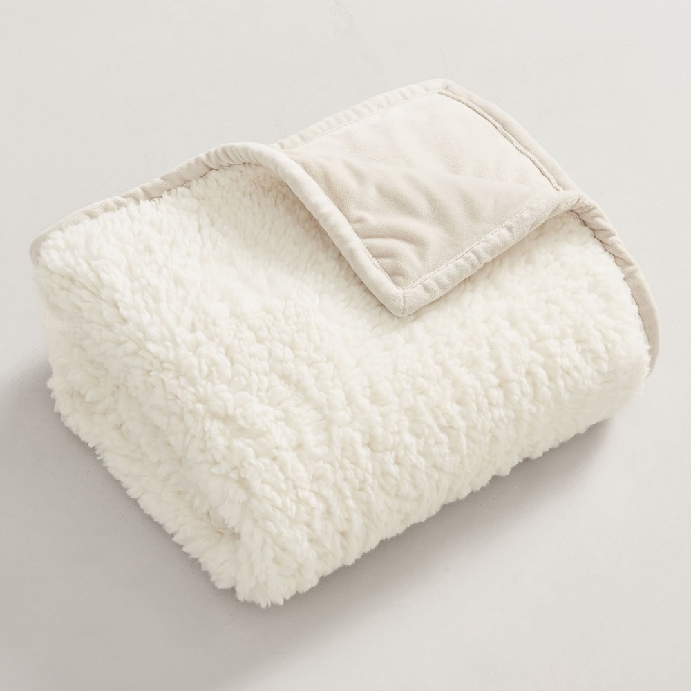 Pottery Barn Large Sherpa Faux King Throw
